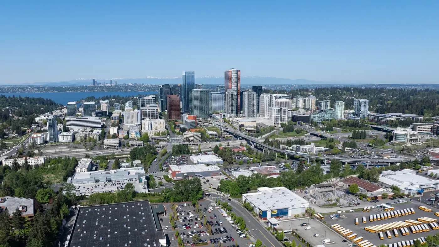 Bellevue Downtown Aerial, May 2025 — Bellevue