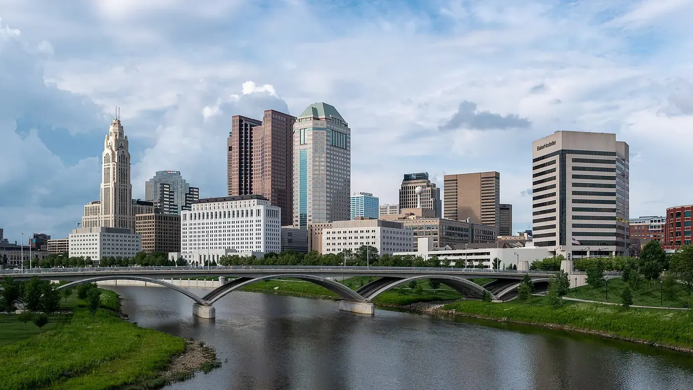 Downtown Columbus View from Main St Bridge - edit1 — Columbus