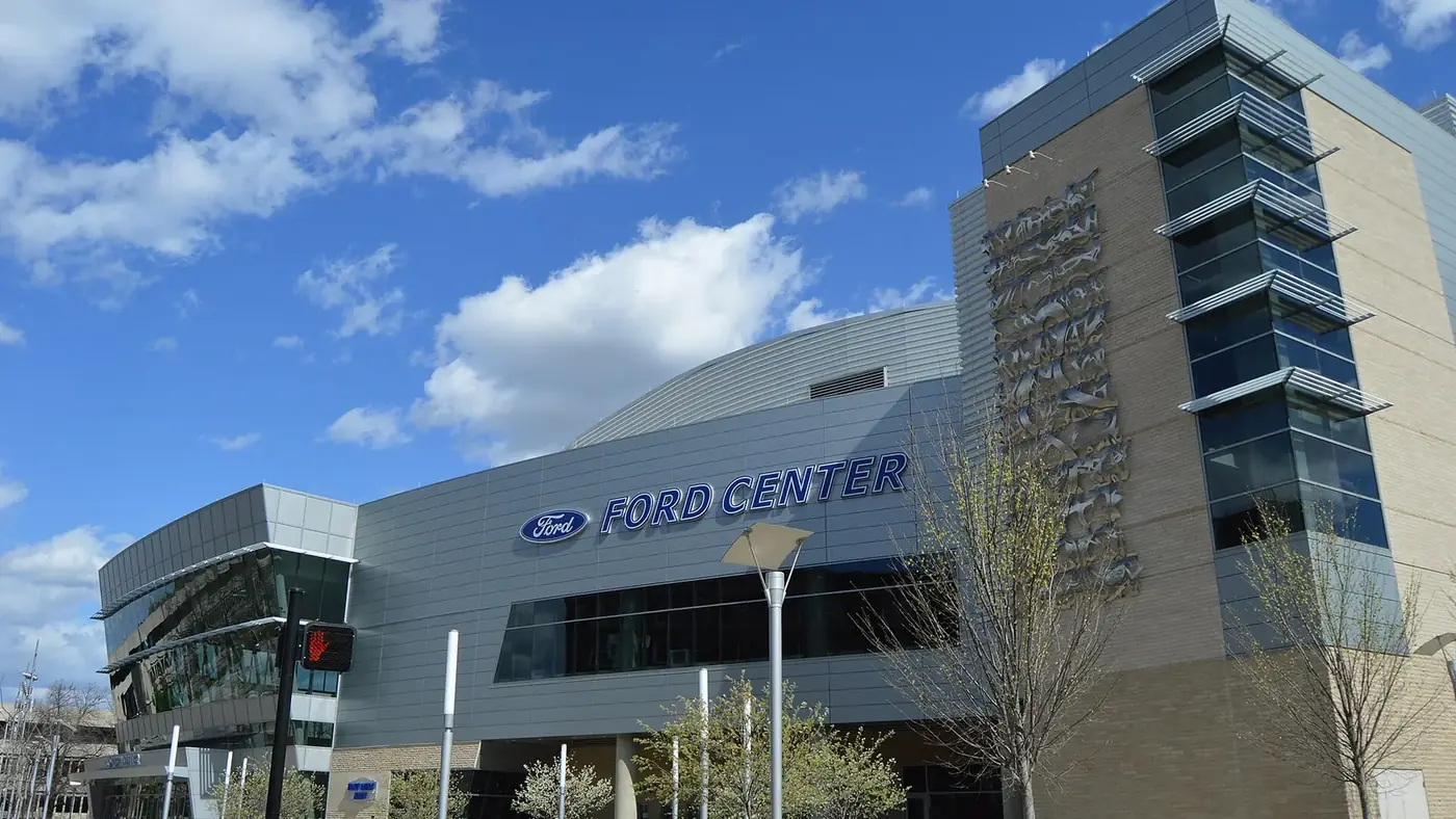 Ford Center from Main Street — Evansville