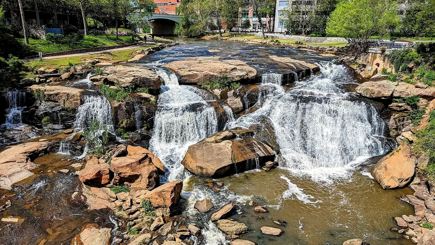 2024-4-12-Falls Park Waterfall Greenville South Carolina by Yousef AbdulHusain — Greenville