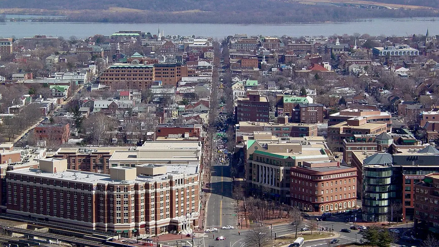 Old Town Alexandria from George Washington Masonic National Memorial — Alexandria