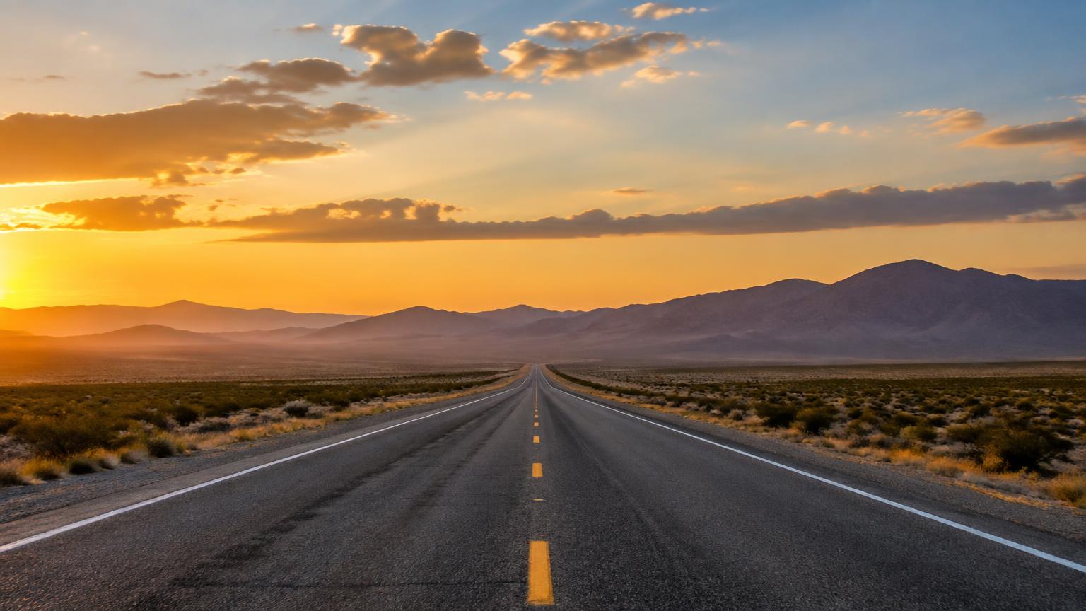 Open highway on a long cross-country drive